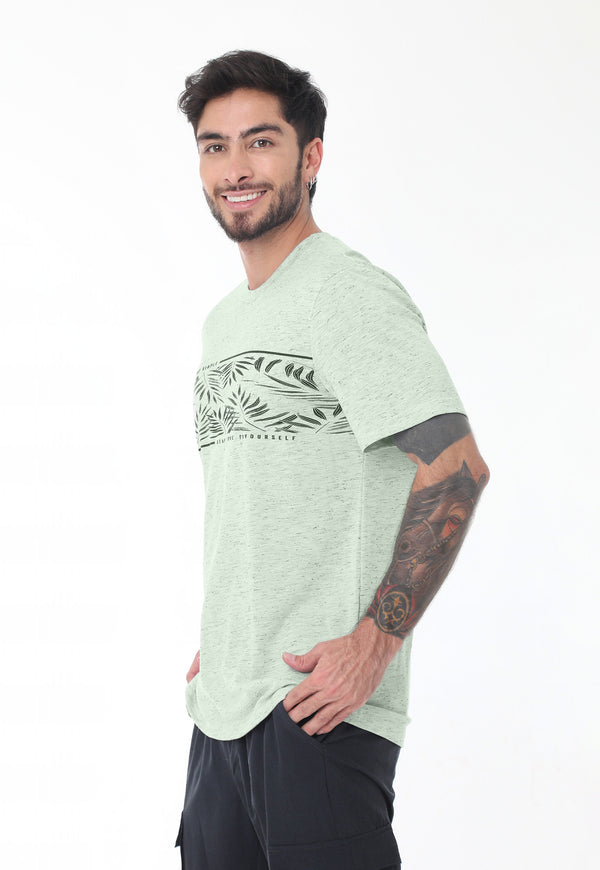 Camiseta Verde Manga Corta Para Hombre