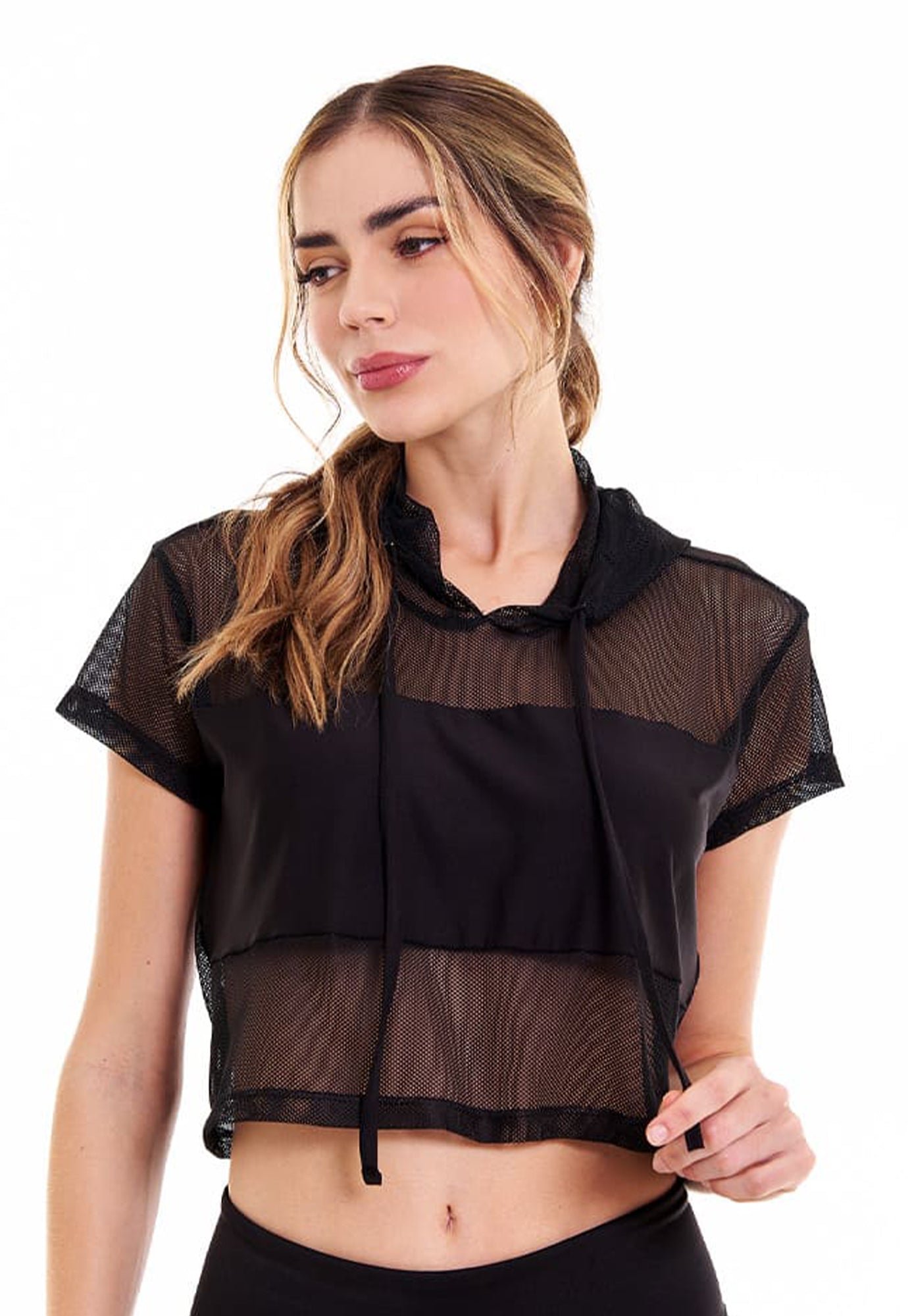 Camiseta Malla Deportiva Negra Para Mujer – Belife