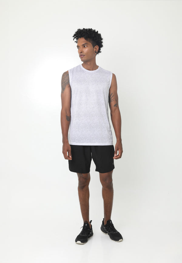 Camiseta gris manga sisa para hombre
