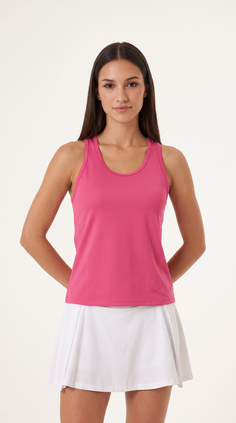 Camiseta deportiva fucsia manga sisa para mujer – Belife
