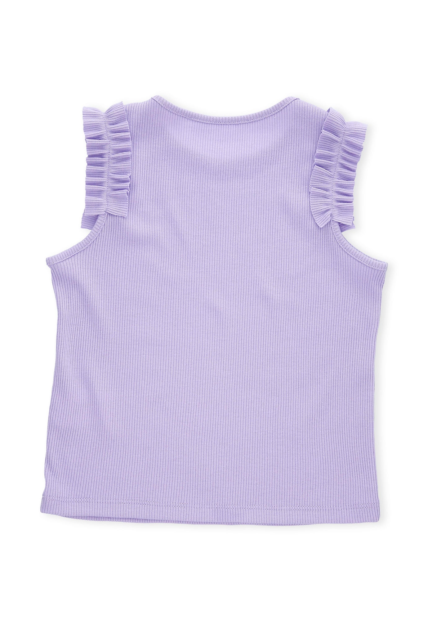 Camiseta morado lavanda manga sisa en boleros para bebé niña