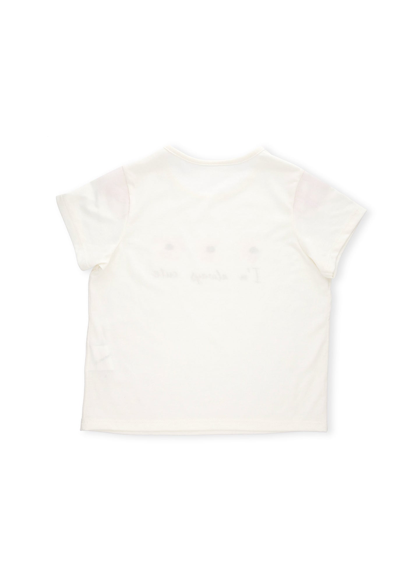 Conjunto de camiseta ivory estampada manga corta y pantalón rosado para bebé niña