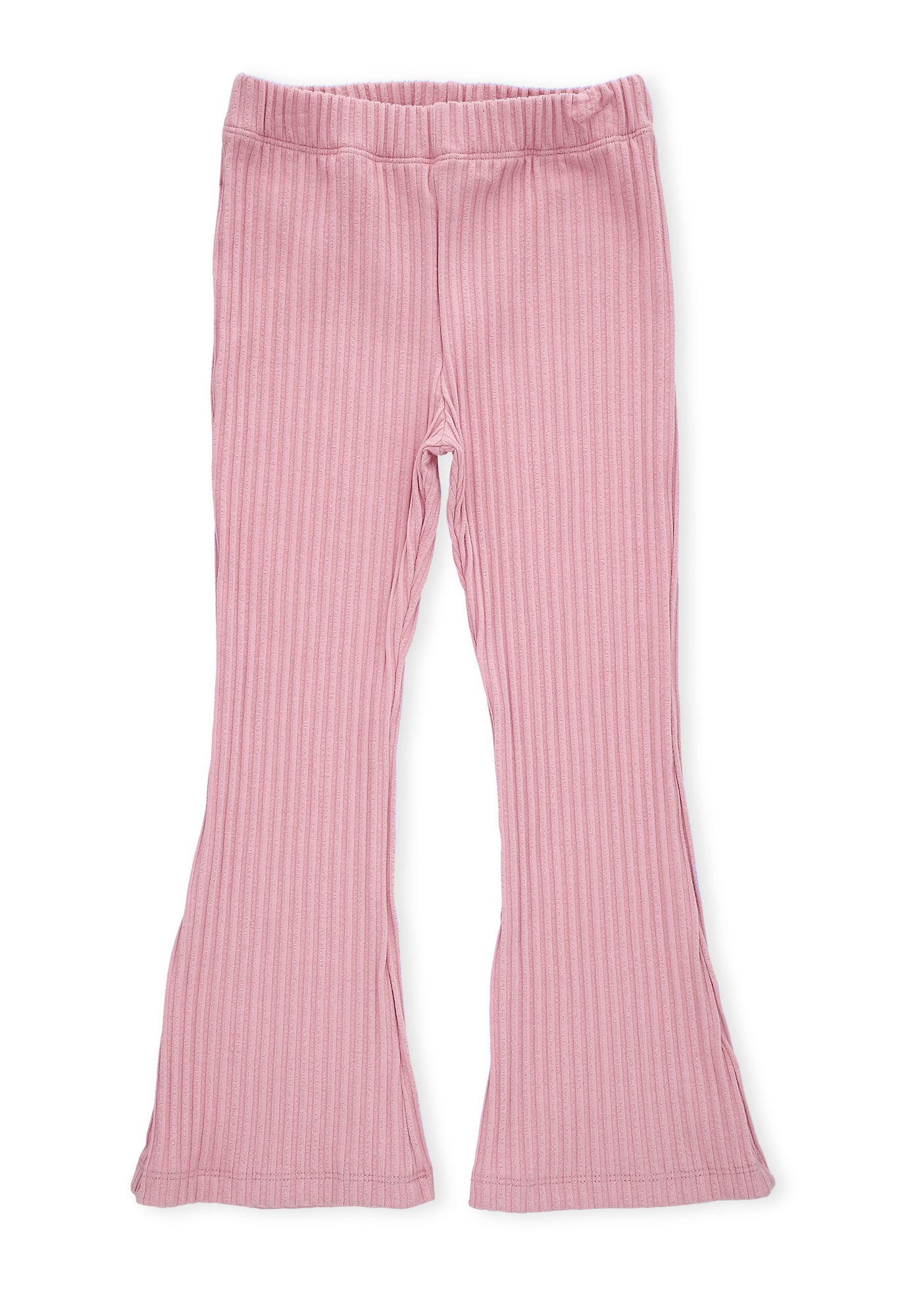 Pantalón rosado claro fondo entero, con bota ancha y pretina resortada para bebé niña
