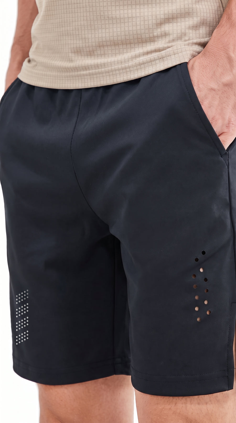 Pantaloneta deportiva negra para hombre – Belife