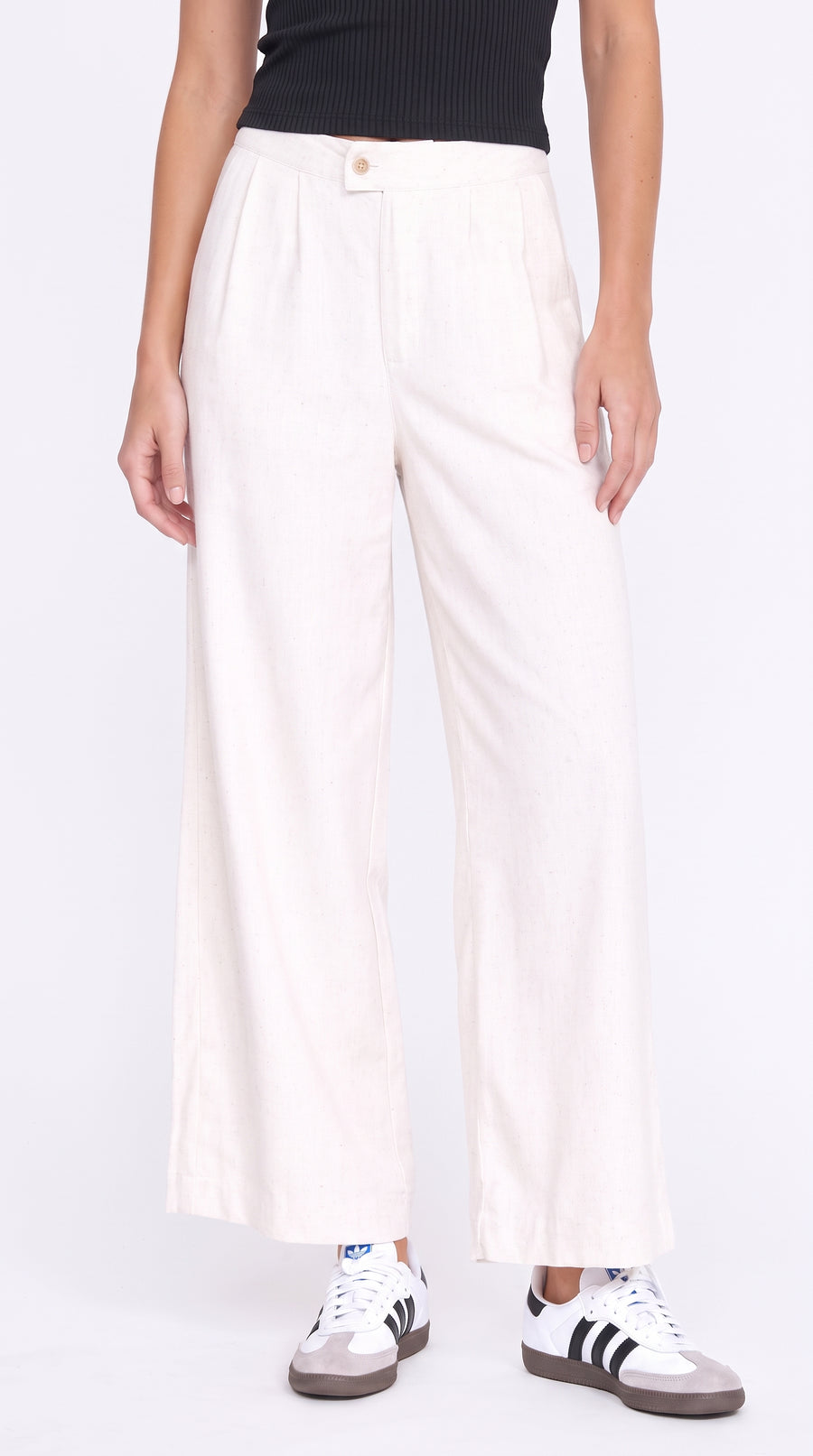 Pantalón amplio ivory para mujer – Belife