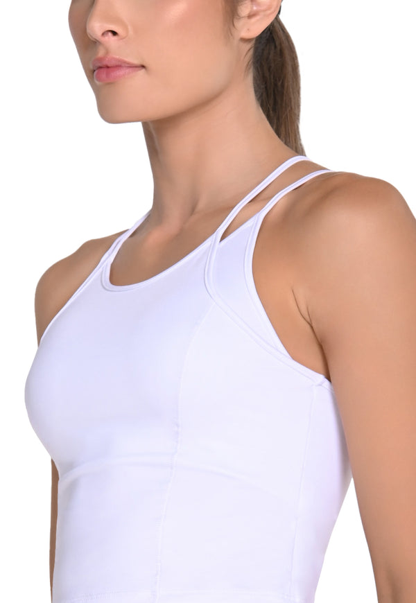 Camiseta sisa top interno blanco para mujer