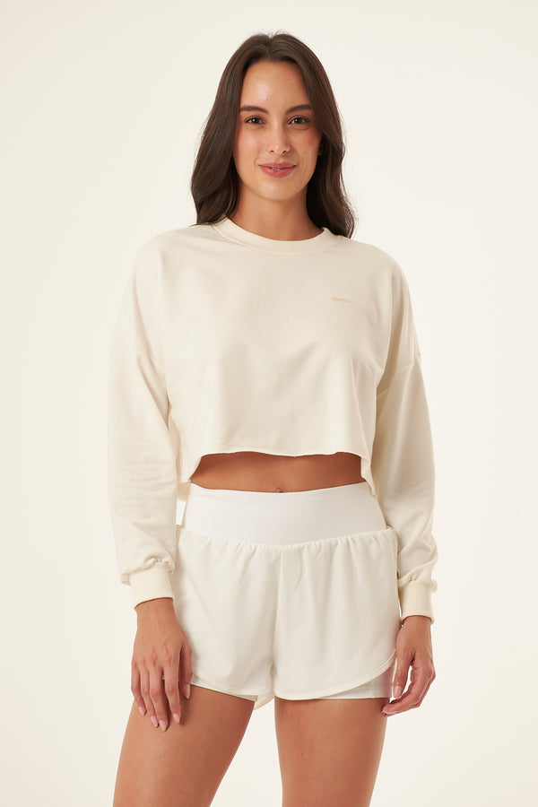Buzo corto ivory en burda para mujer