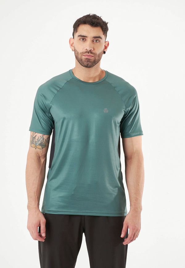 Camiseta manga corta verde para hombre