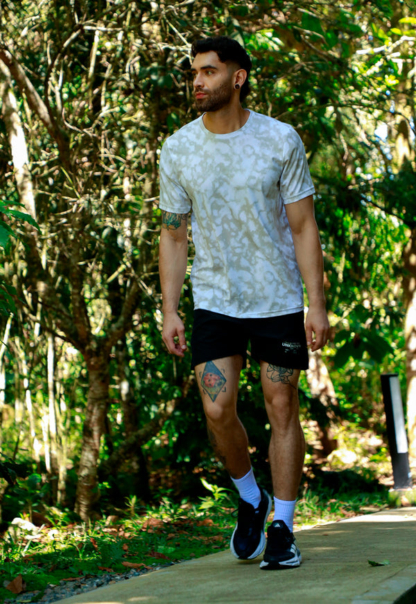 Pantaloneta deportiva negra para hombre