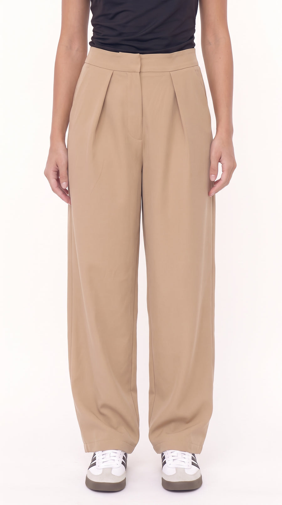 Pantalón amplio arena para mujer – Belife