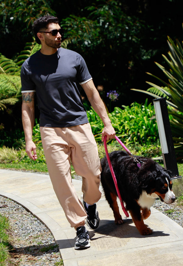 Jogger café para hombre