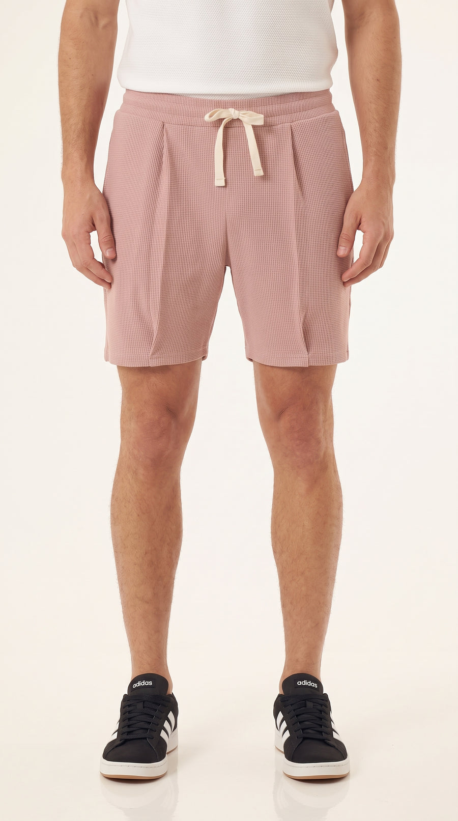 Bermuda magenta con textura galleta para hombre