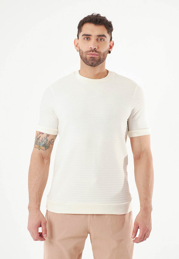 Camiseta manga corta ivory para hombre