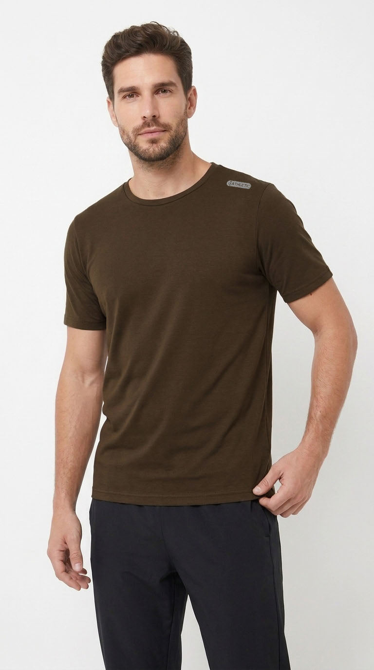Camiseta deportiva café para hombre – Belife