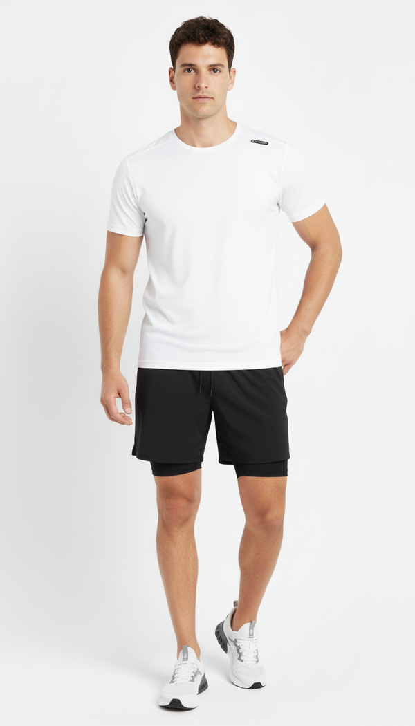 camiseta deportiva blanca para hombre