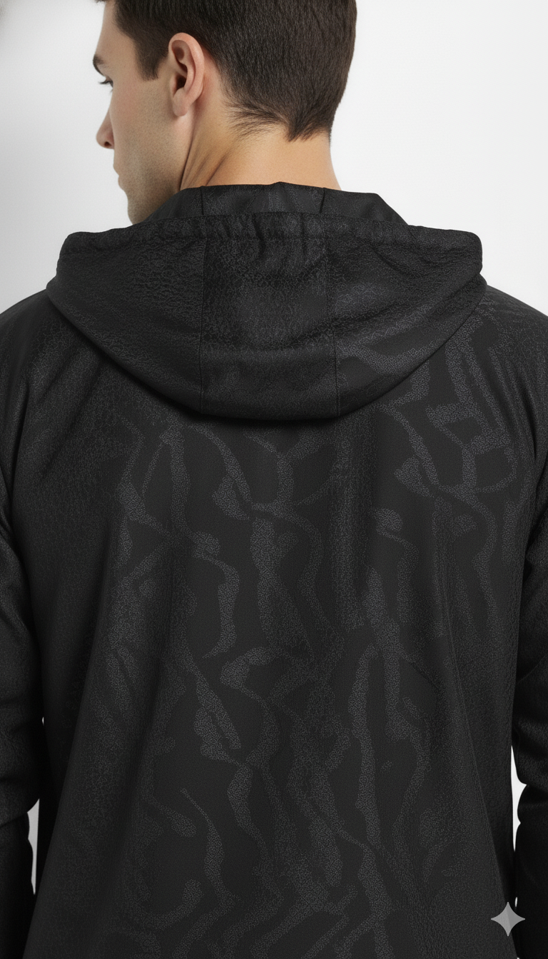 Chaqueta Negra con Capucha para Hombre | Ropa Deportiva – Belife