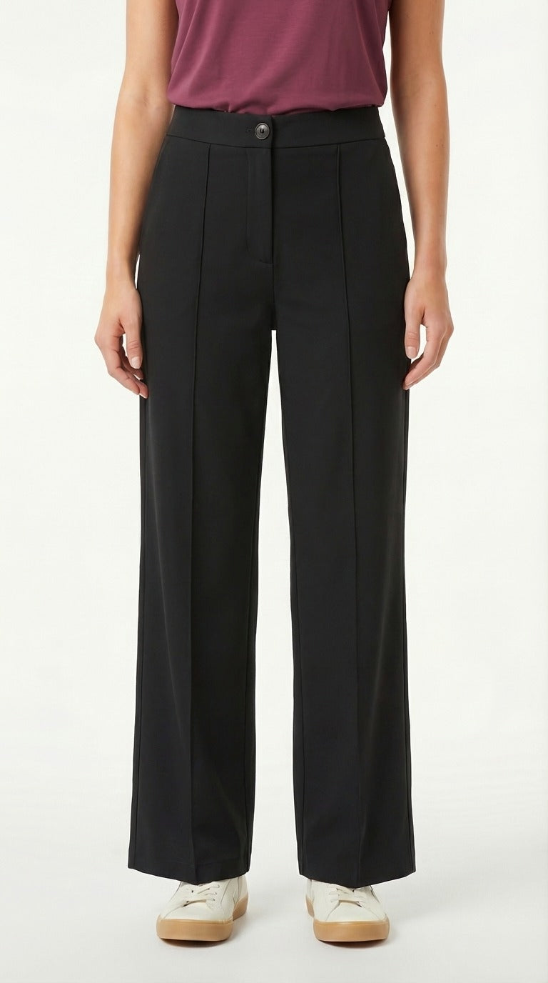 Pantalón negro en lino para mujer – Belife
