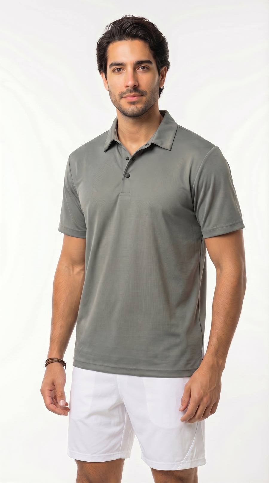 Camiseta Polo deportiva gris oscuro para hombre – Belife
