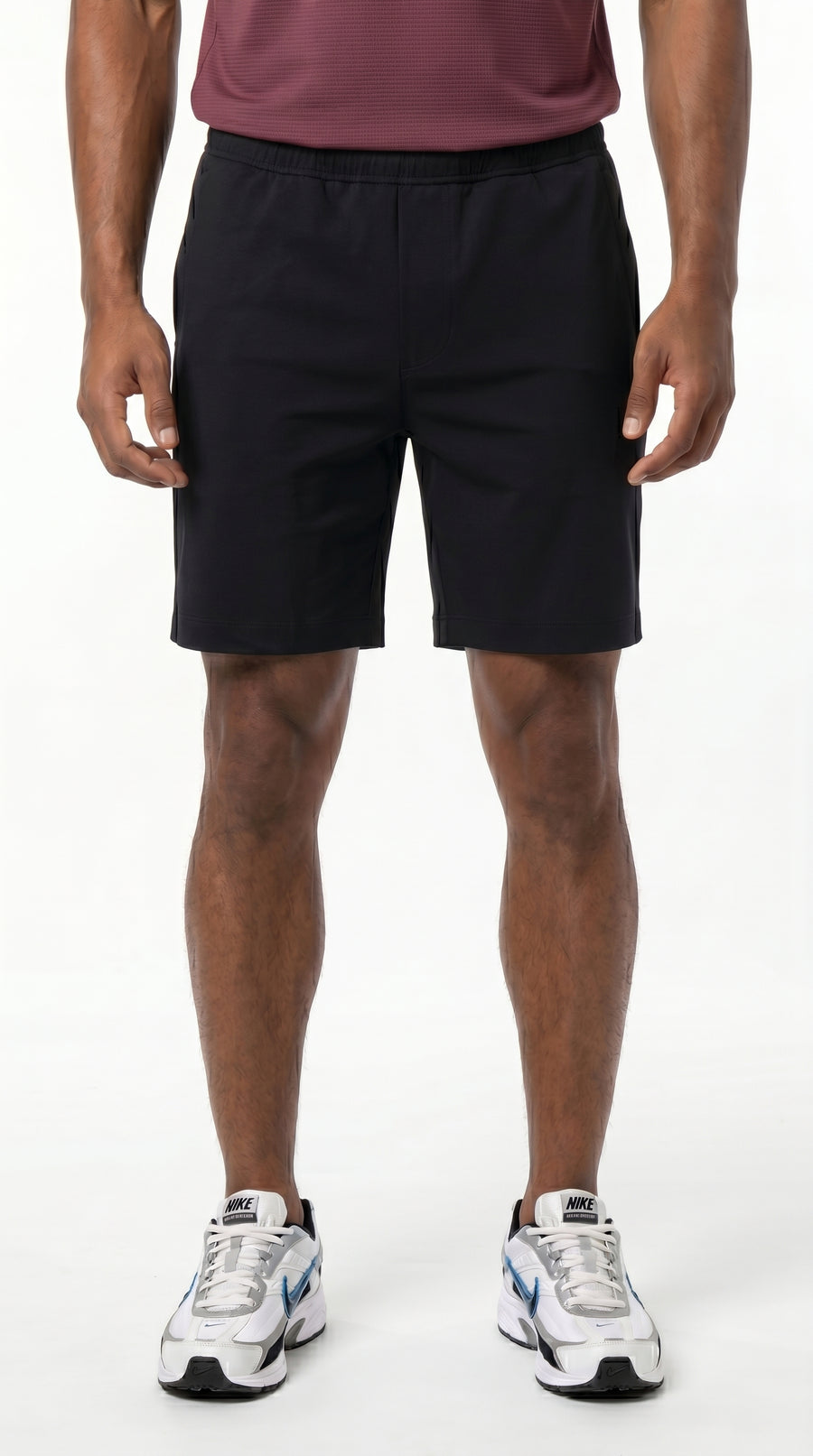 Bermuda negra en tejido de punto para hombre – Belife