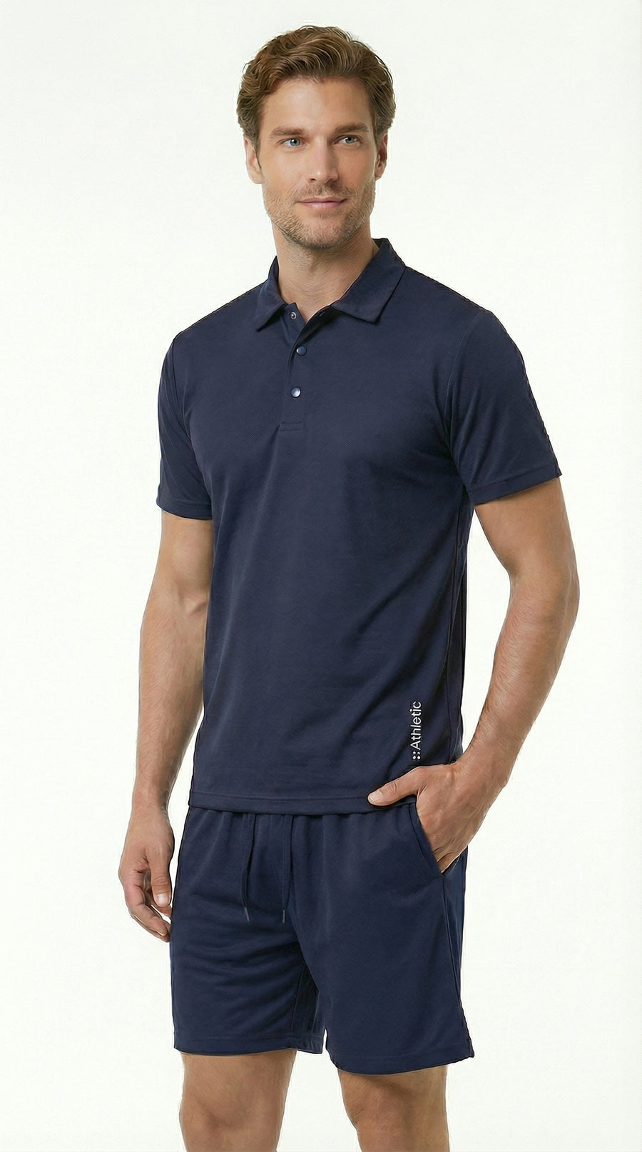Camiseta polo deportiva azul para hombre – Belife