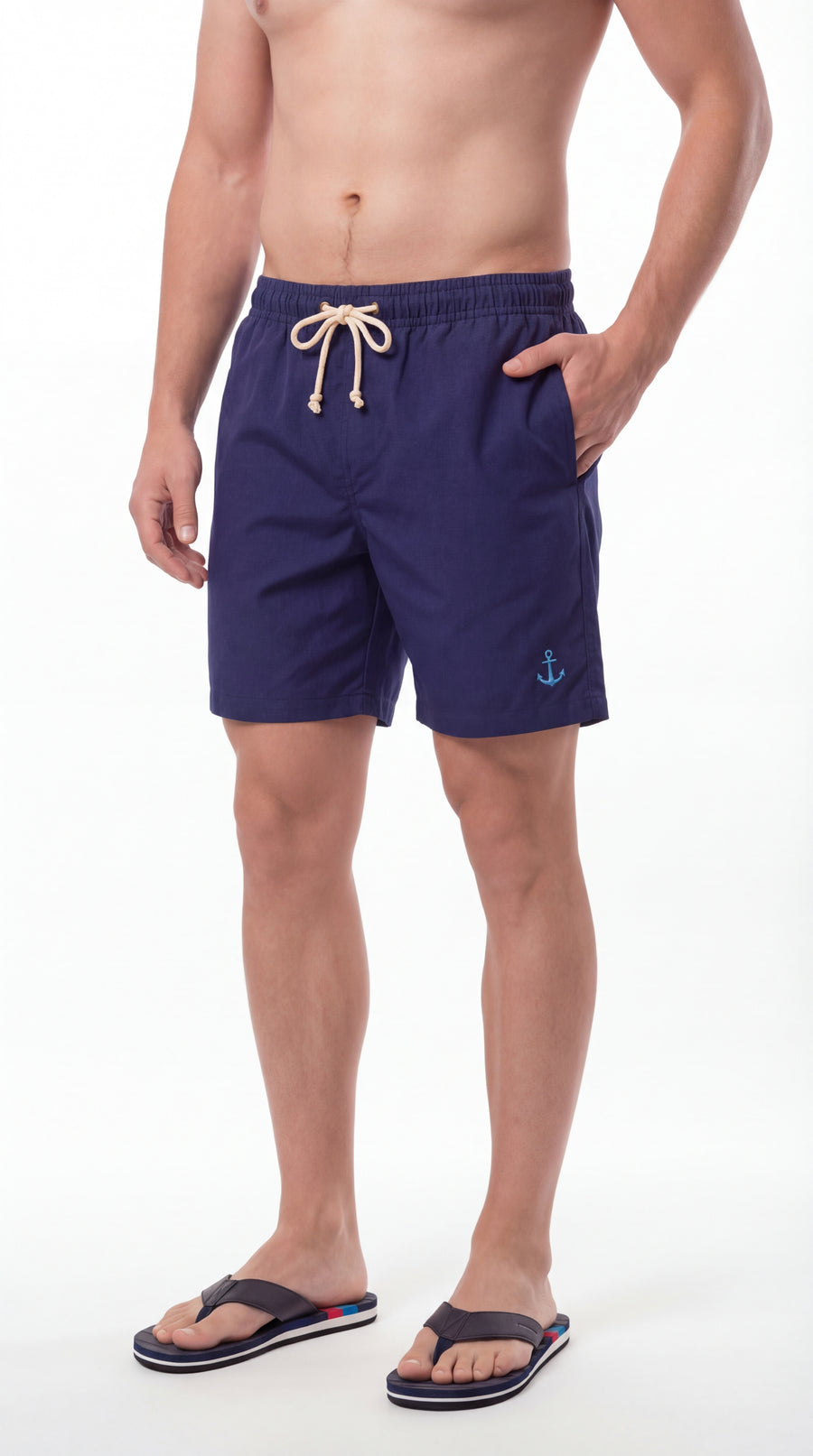 Pantaloneta playera azul oscuro para hombre – Belife