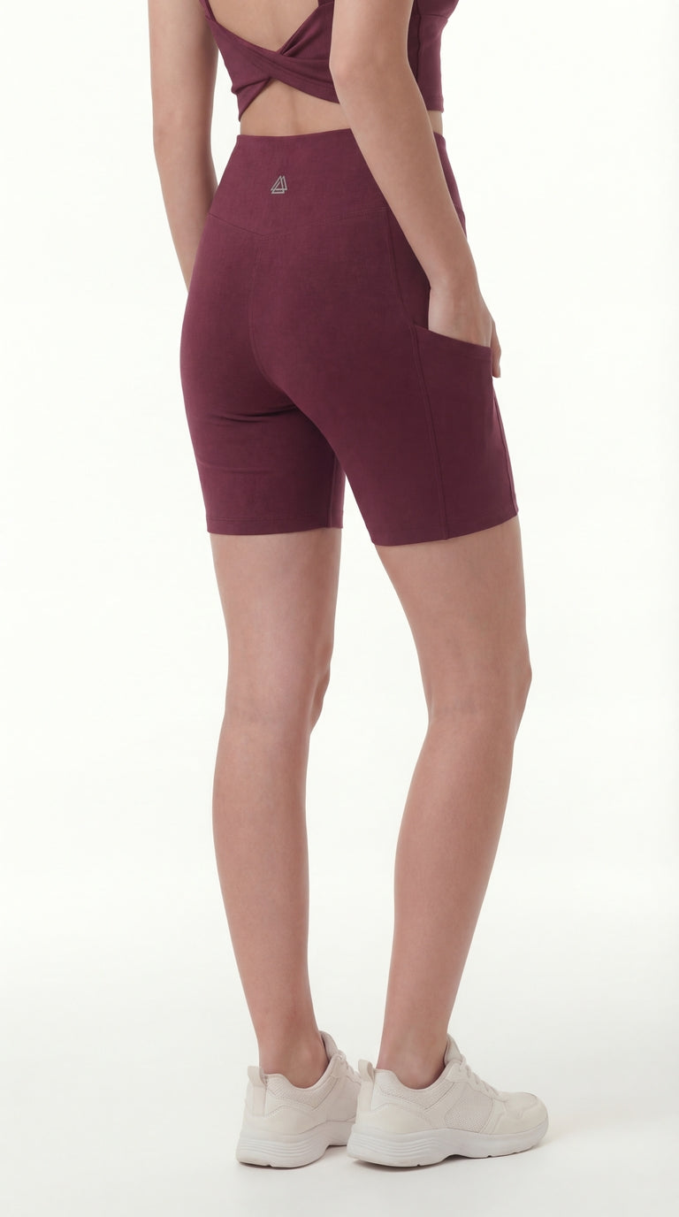 Ciclista deportivo burgundy para mujer – Belife
