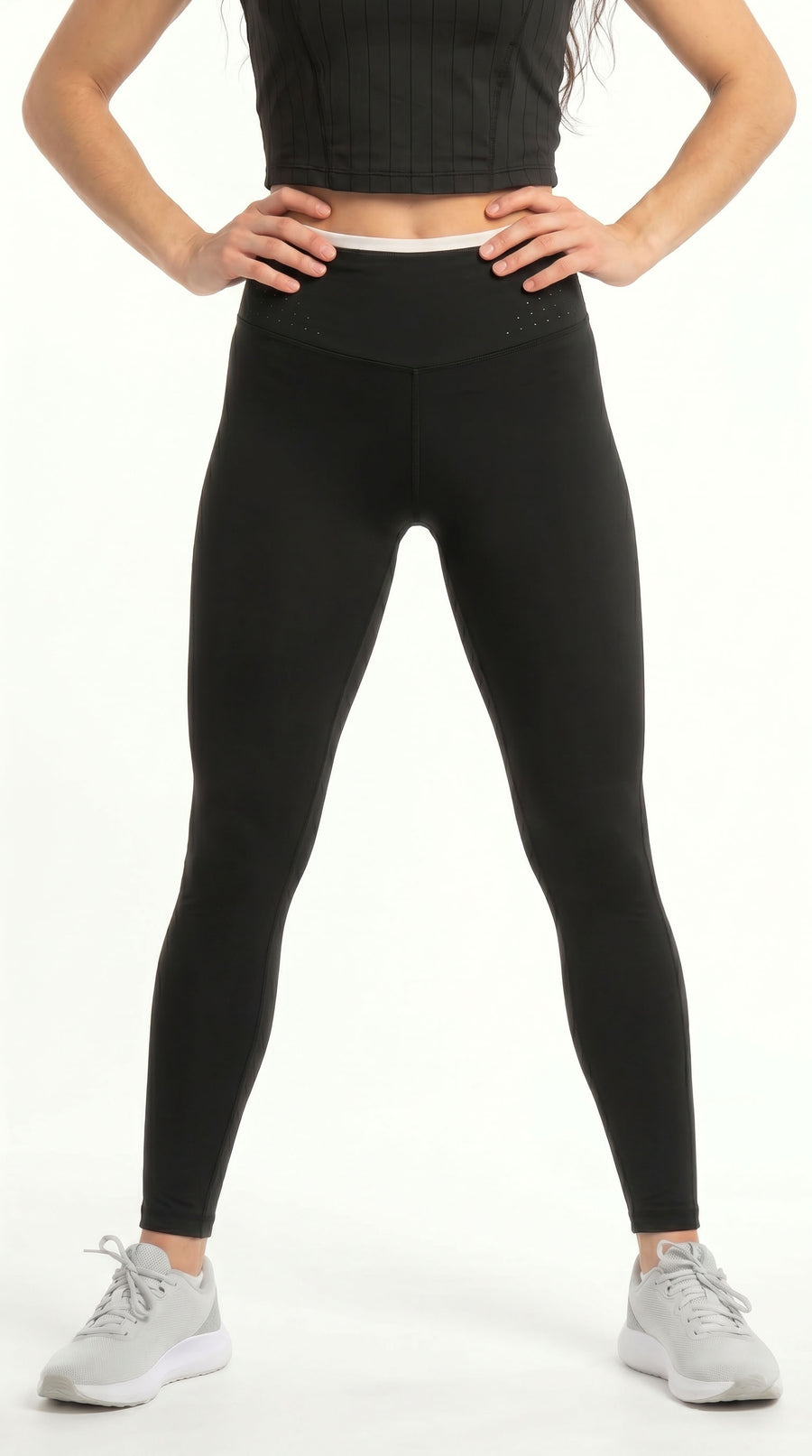 Legging negro con corte láser para mujer – Belife