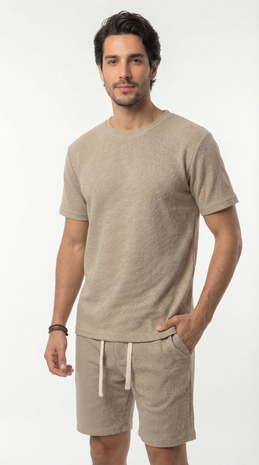 Camiseta café manga corta para hombre – Belife