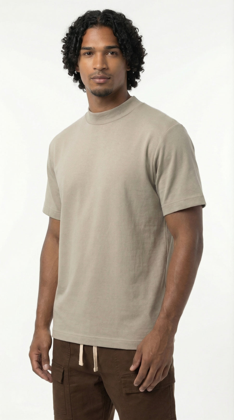 Camiseta café manga corta para hombre – Belife
