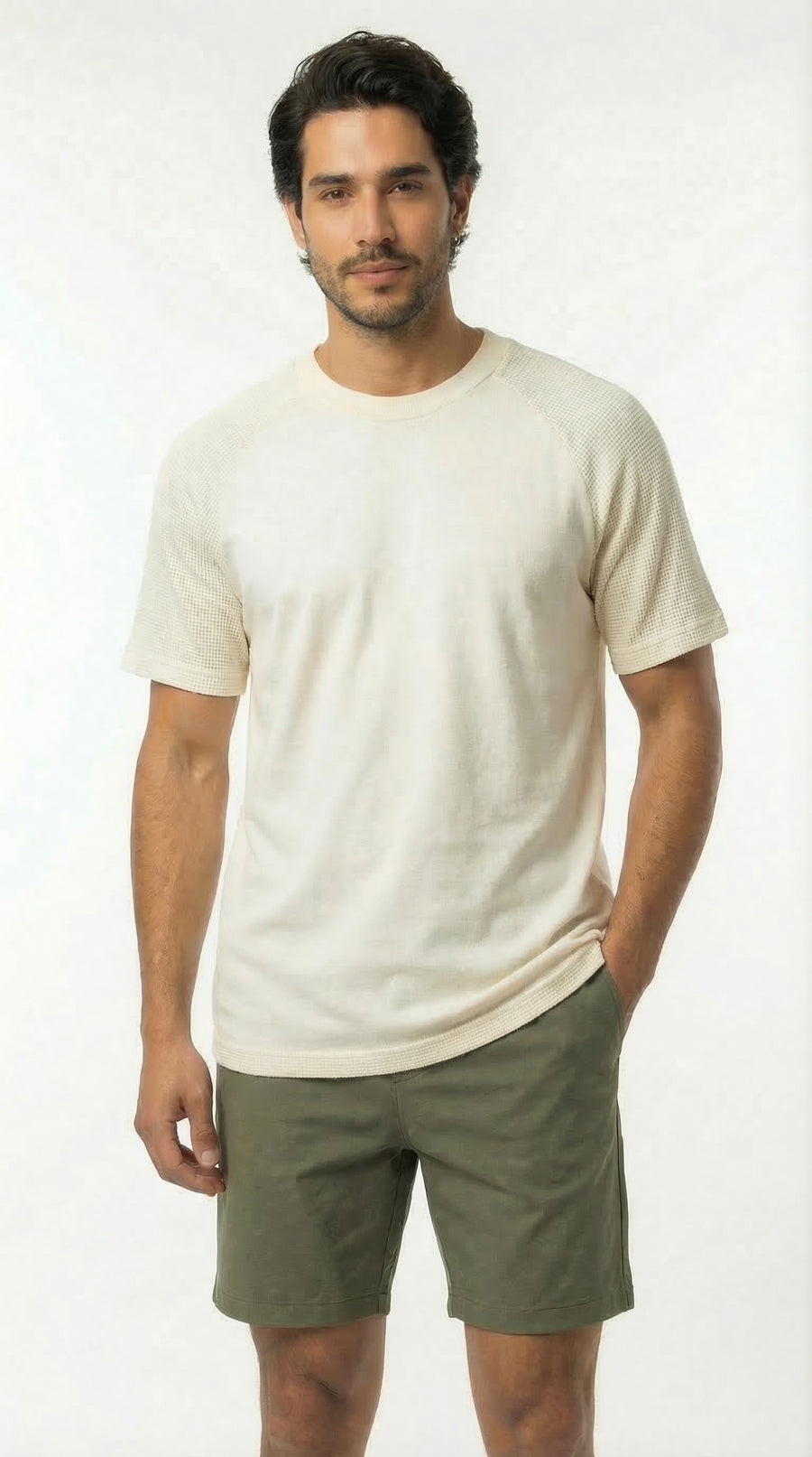 Camiseta ivory manga ranglan para hombre – Belife