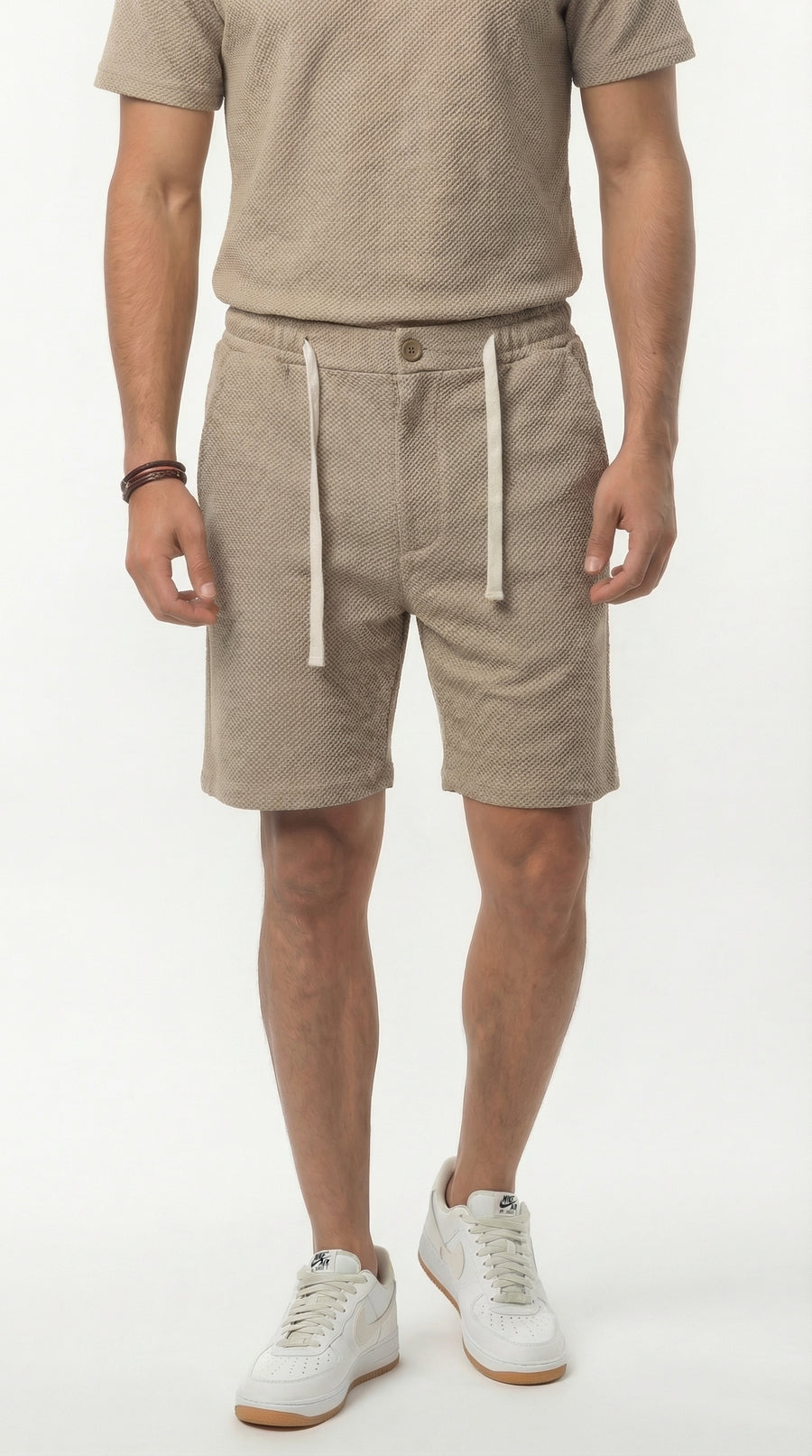Bermuda café safari con textura para hombre – Belife