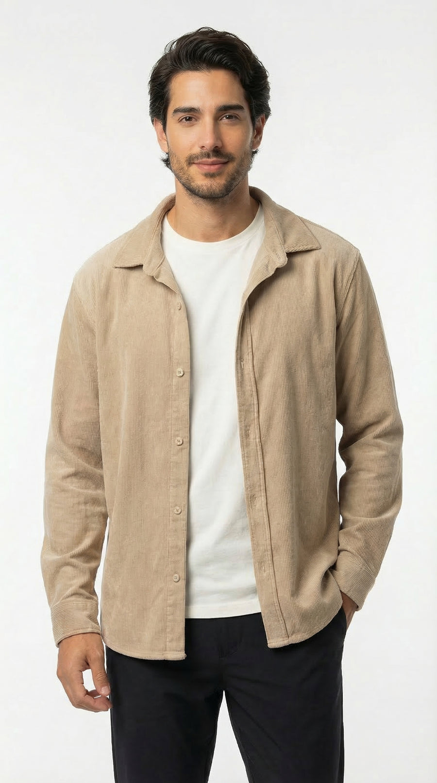Chaqueta casual arena para hombre – Belife