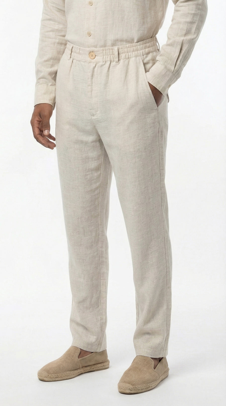Pantalón de lino silueta regular para hombre – Belife