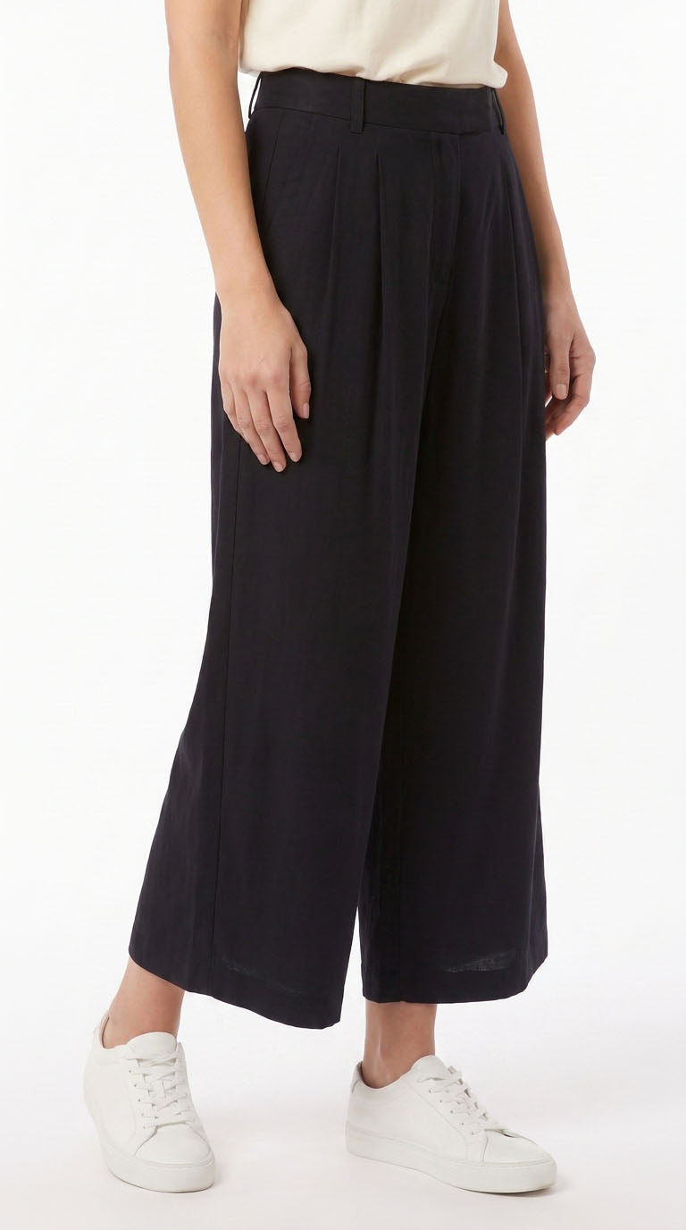 Pantalón negro fit ancho para mujer – Belife