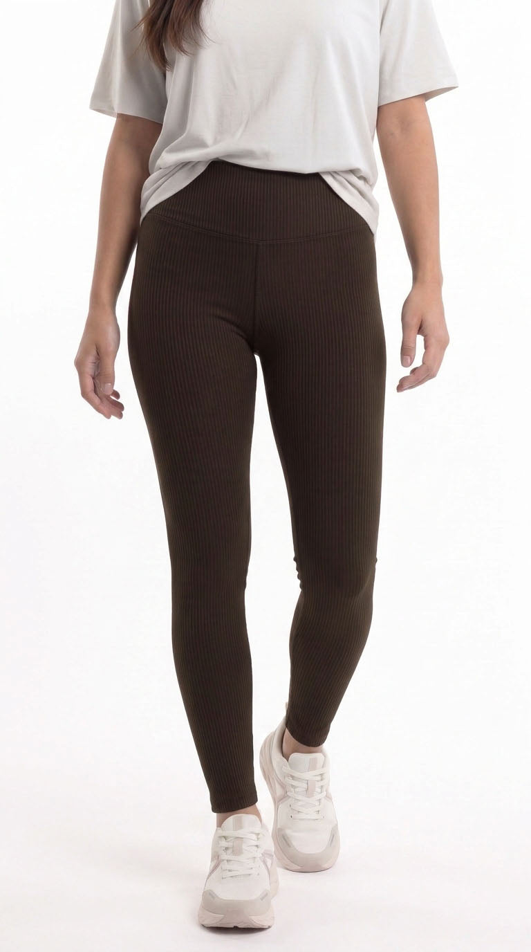 Legging deportivo chocolate texturizado para mujer – Belife