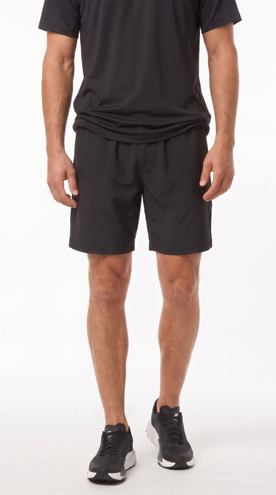 Pantaloneta deportiva negra con ciclista interno para hombre – Belife