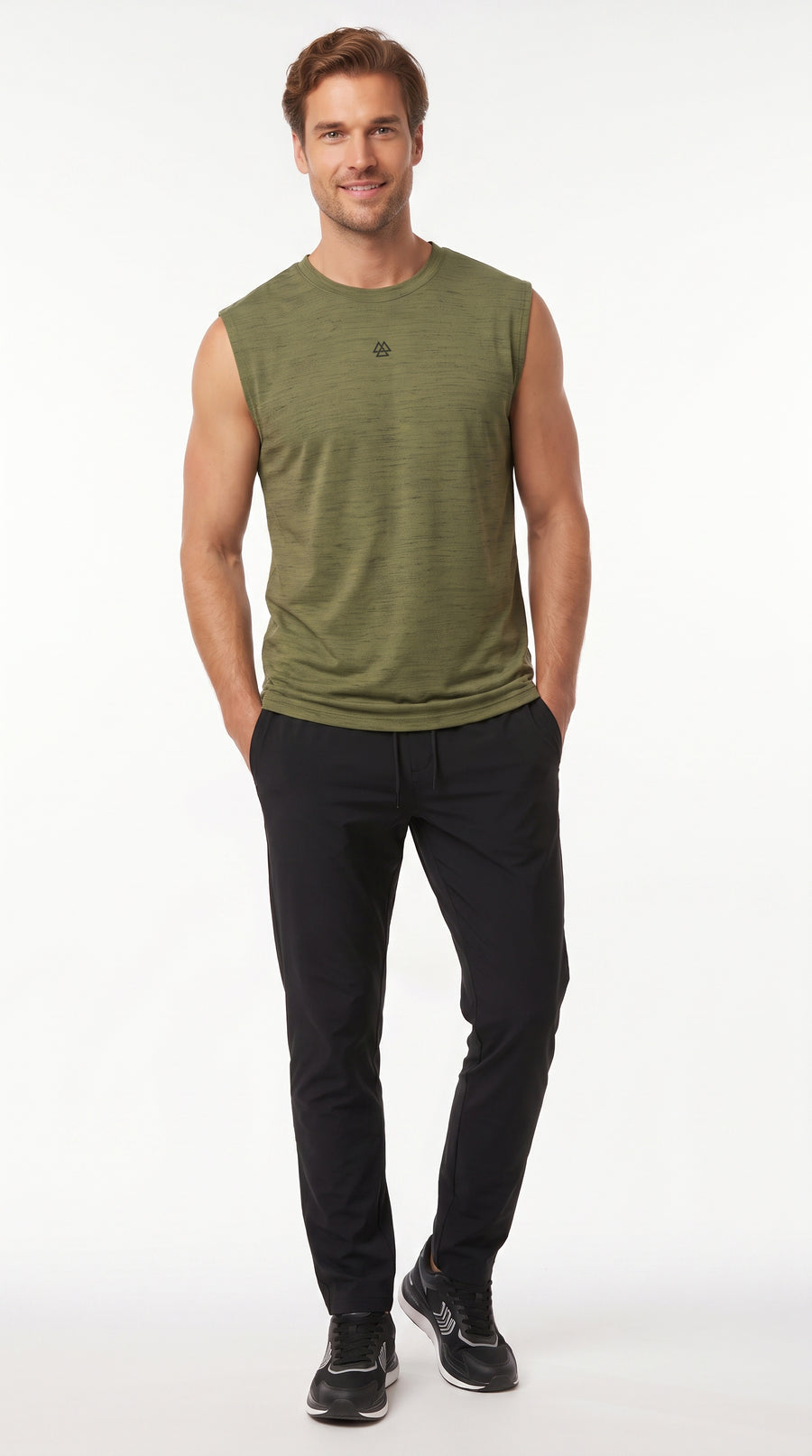 Camiseta deportiva manga sisa verde para hombre – Belife