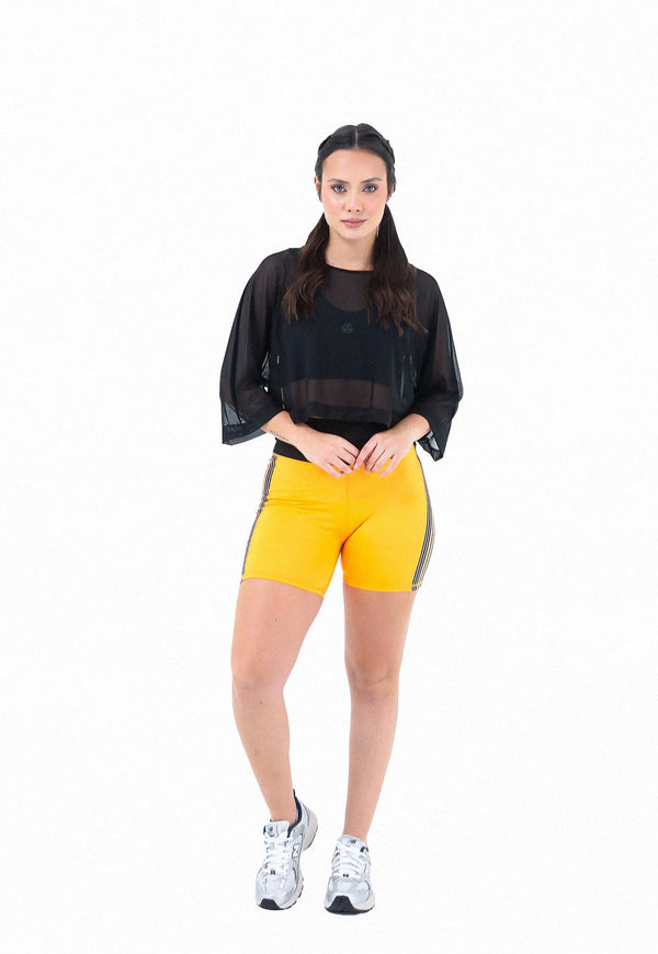 Ciclista naranja deportivo mujer