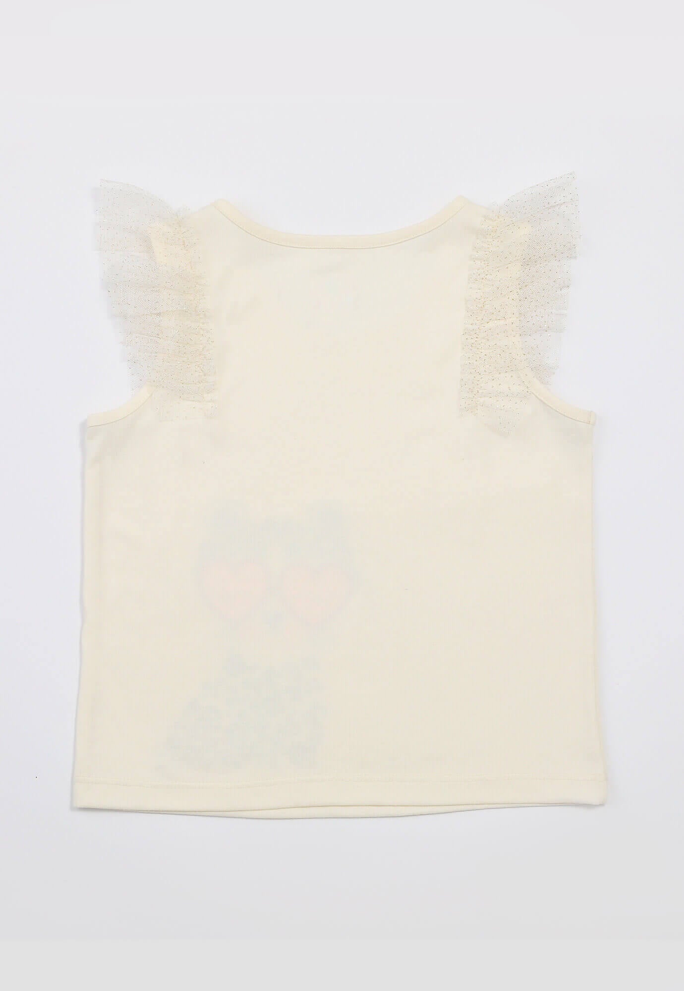 Camiseta Ivory Con Bolero En Tull Para Bebe Niña