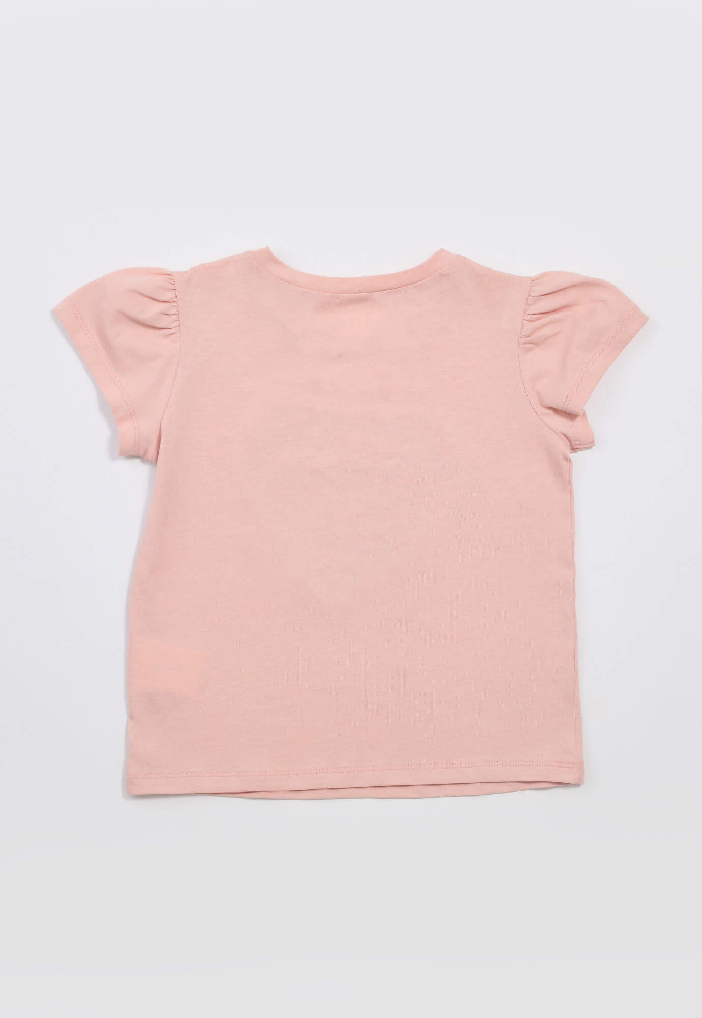 Camiseta de algodón de manga corta para bebé niña, color rosa
