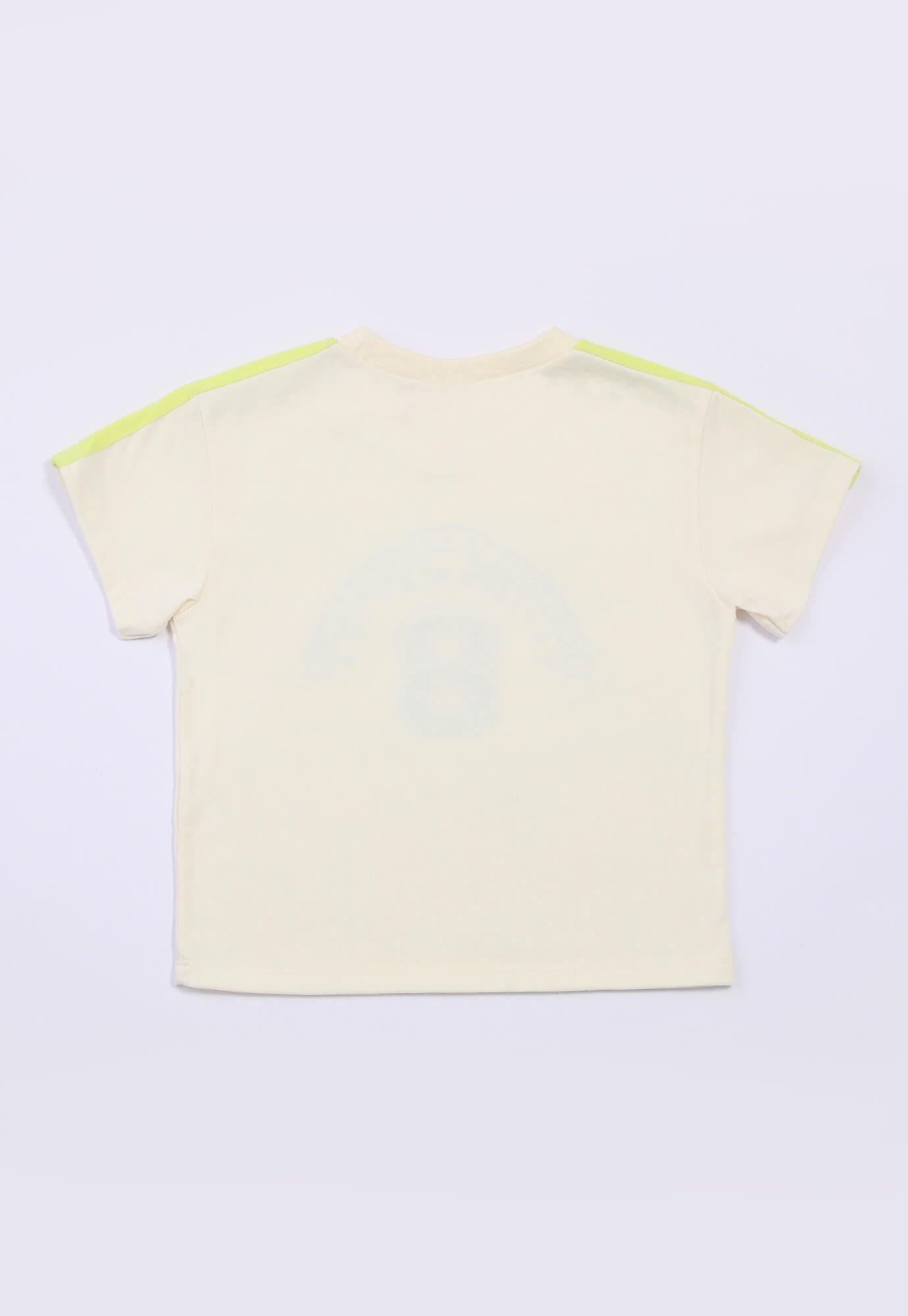 Camiseta Ivory Oversize Con Bloques En Hombros Para Bebé Niño