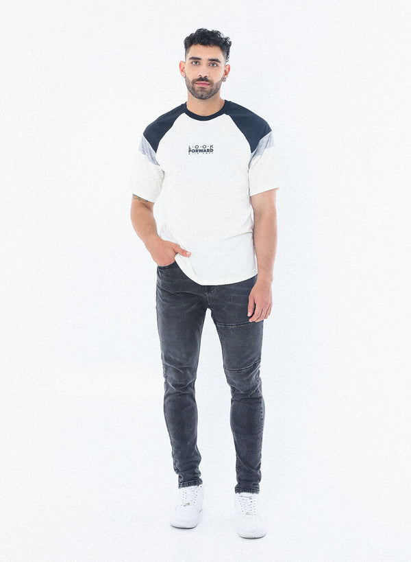 Camiseta manga ranglan ivory para hombre