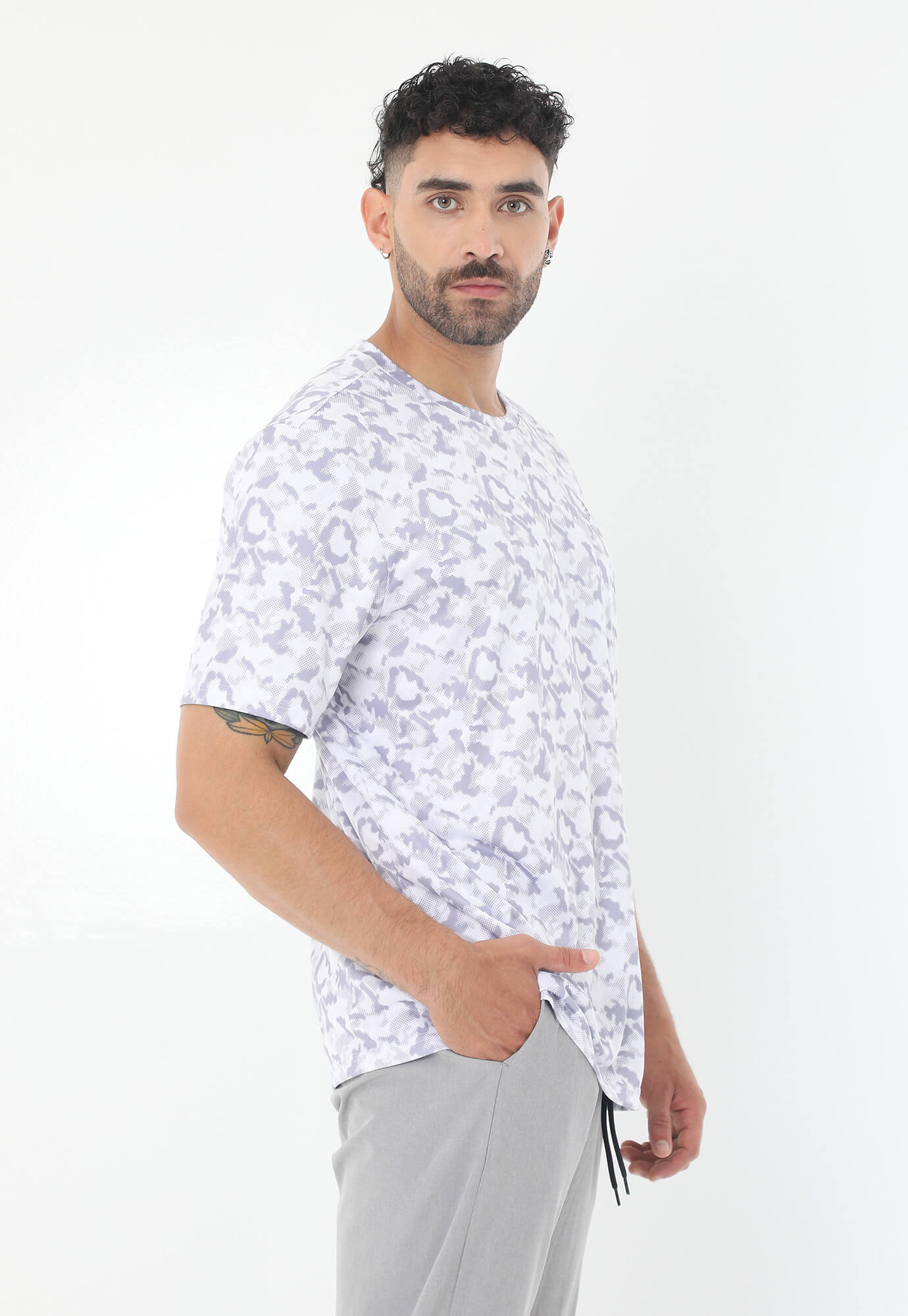 Camiseta Deportiva Blanca Sublimada Para Hombre