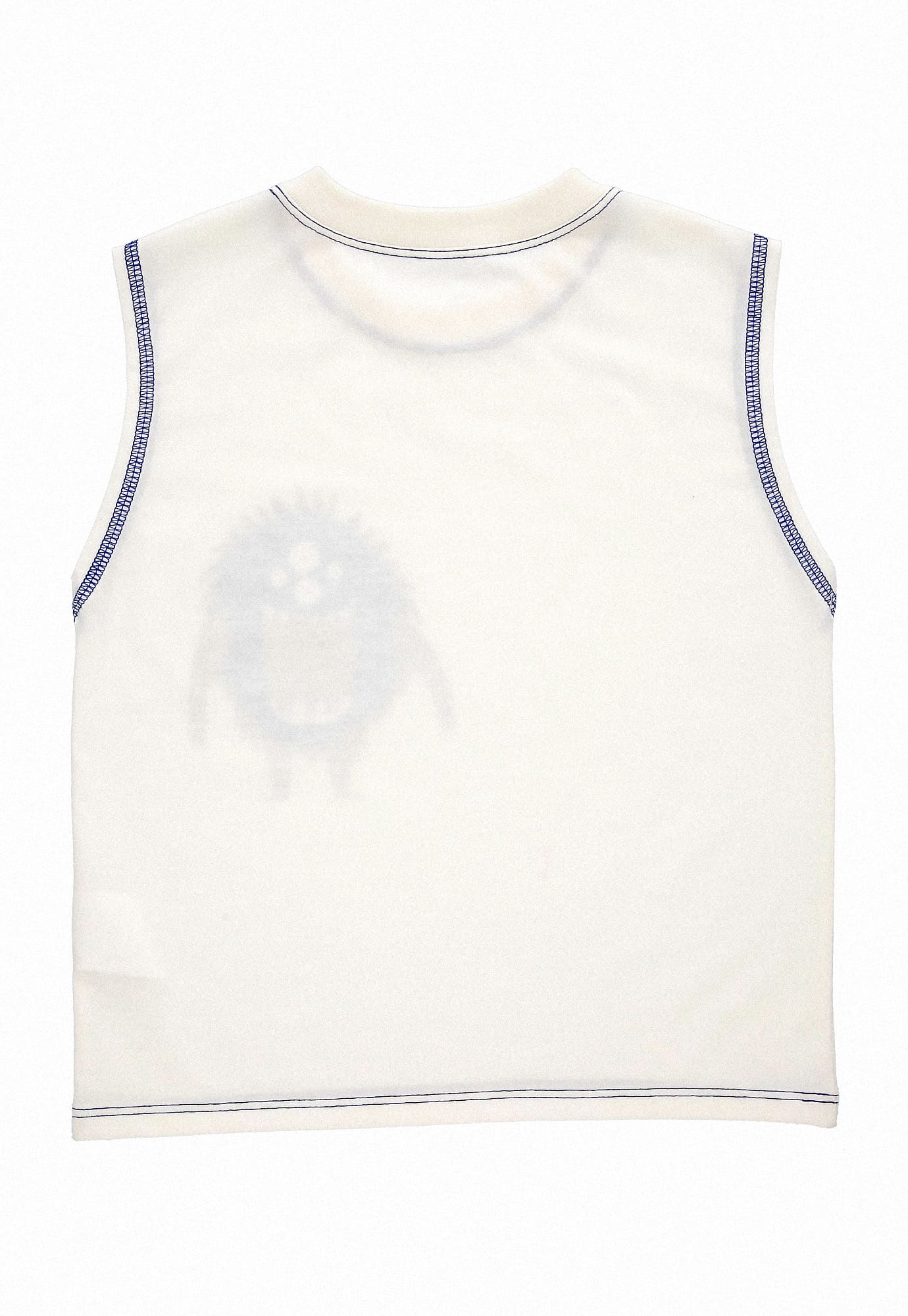 Camiseta ivory manga sisa, con estampado frontal y bolsillo para bebé niño