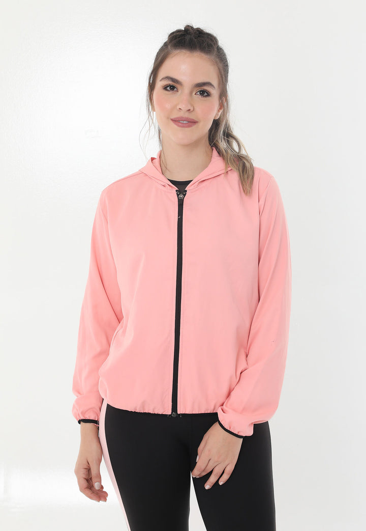 Chaqueta Rosada con Capucha, ropa deportiva para mujer