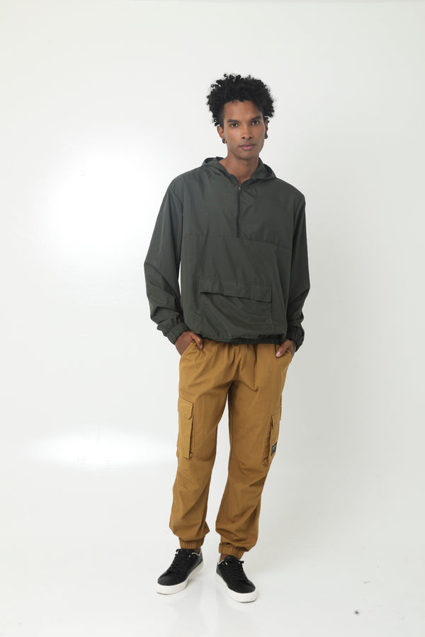 Chaqueta verde militar para hombre