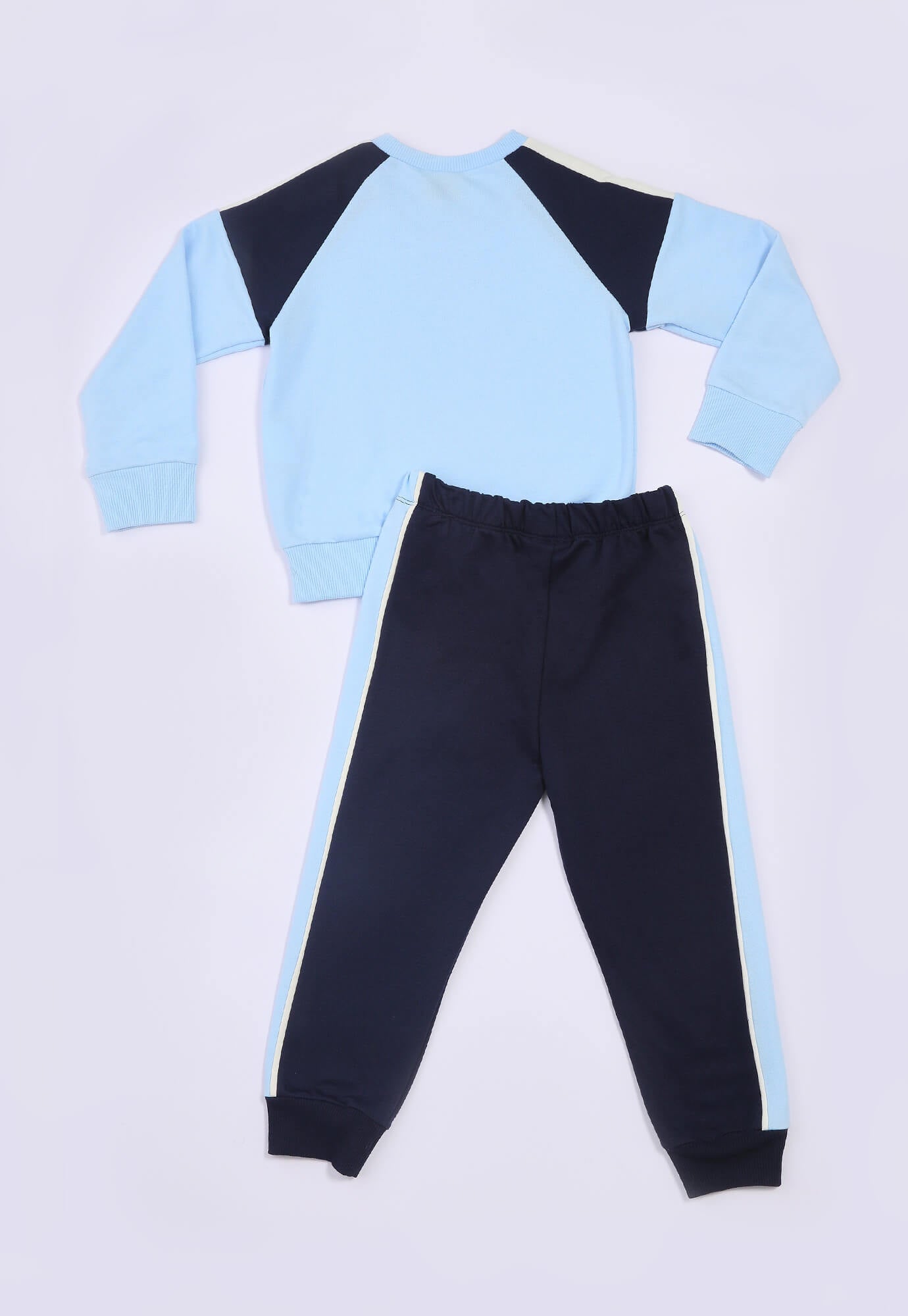 Conjunto De Buzo y Pantalón Tipo Jogger Azul Para Bebé Niño