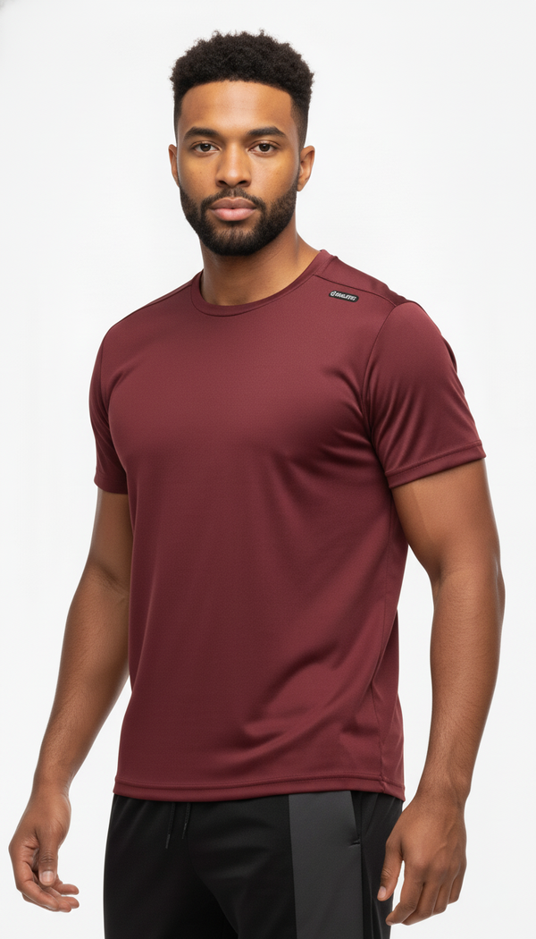 camiseta deportiva roja para hombre