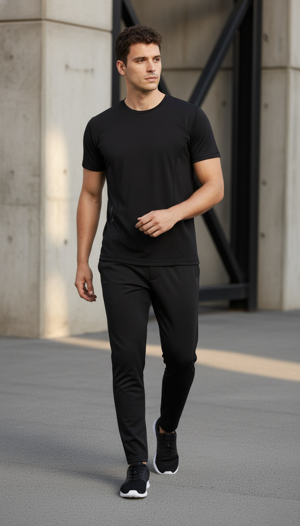 Camiseta deportiva negra para hombre