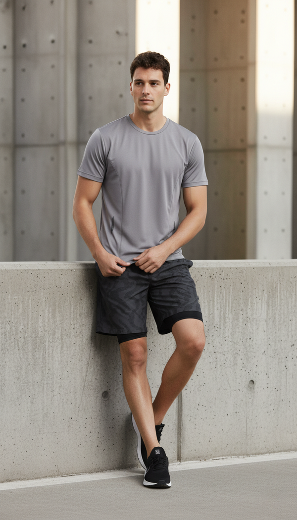 Camiseta deportiva gris para hombre